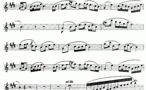 梁祝(湖北艺术系列萨克管考级九级曲目) - 乐谱