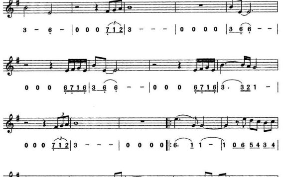 感情(线简谱混排版) - 乐谱