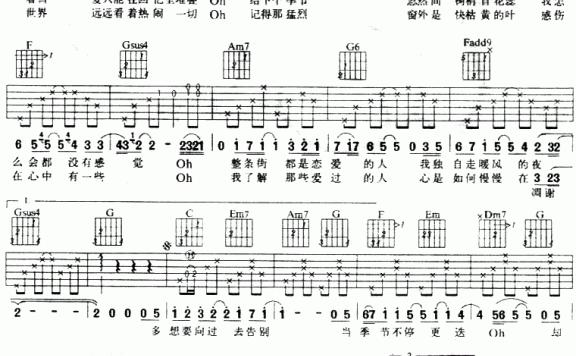 陶喆演唱:寂寞季节(陶喆曲 娃娃词) - 乐谱