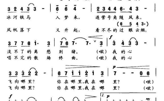 电视剧《高地》主题歌：心恋 - 乐谱