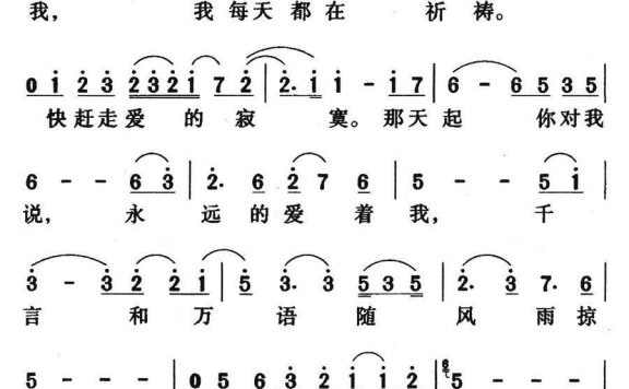 千言万语（古月曲 尔英词） - 乐谱