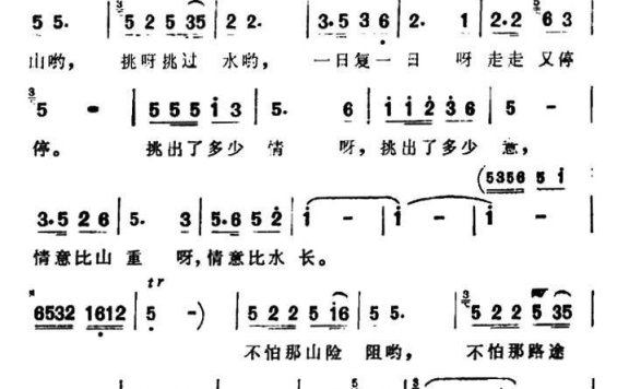 电视剧《挑夫》插曲：挑夫 - 乐谱