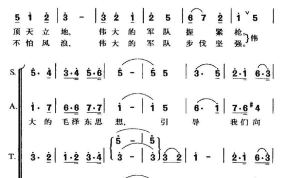 伟大的国家伟大的党（晓河曲 韩笑词） - 乐谱