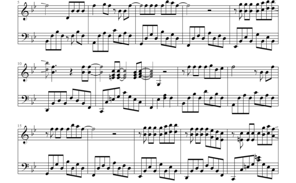 当四叶草碰上剑尖时（四叶草曲） - 乐谱