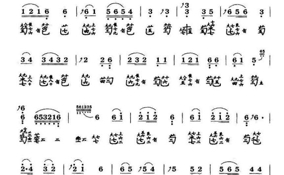 闲趣（古琴谱 减字谱 ） - 乐谱