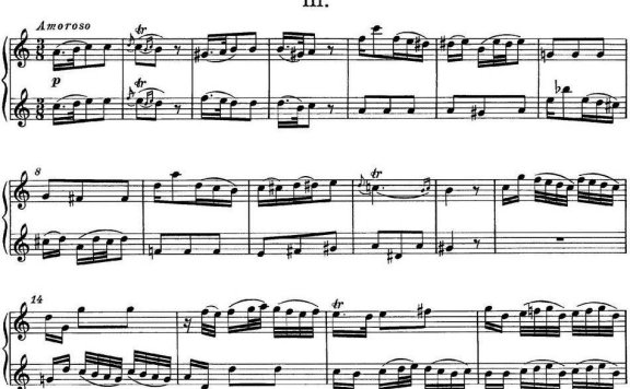 台莱曼E大调双长笛奏鸣曲 (No.3) - 乐谱