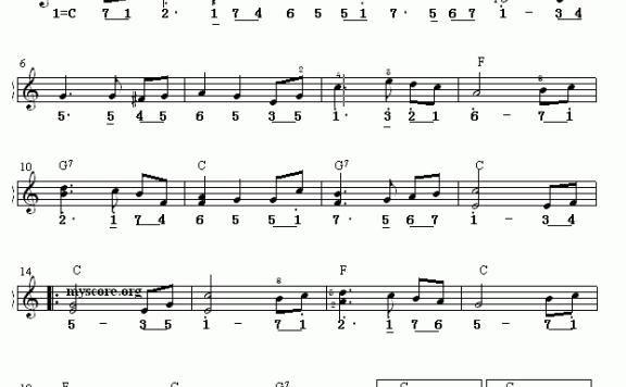 回家(水手歌曲 弗雷替·奎因曲) - 乐谱