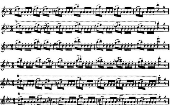 瑞澈特七首每日长笛练习曲Op.5(NO.7) - 乐谱