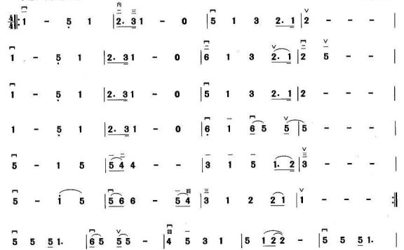 亚洲雄风（徐沛东曲） - 乐谱