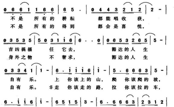 顺共自然就是歌（浅洋曲 常春城词） - 乐谱