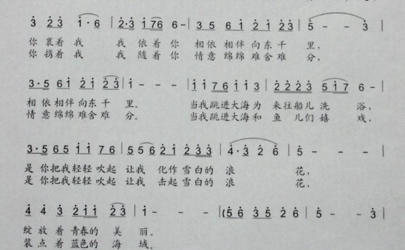 你把我轻轻的吹起（郝桂明词） - 乐谱
