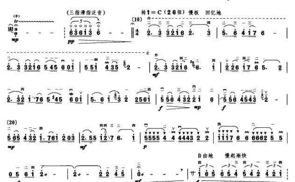 呼兰河（吕痴曲） - 乐谱