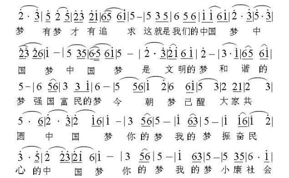 中国梦(余志城词曲) - 乐谱