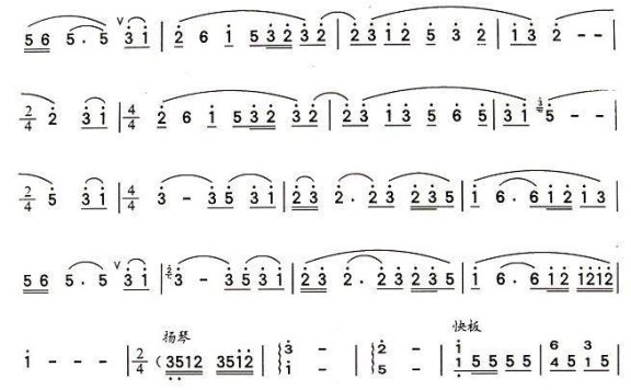 拉祜情（葫芦丝独奏） - 乐谱