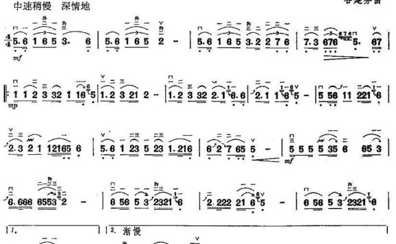 妈妈的吻（谷建芬曲） - 乐谱