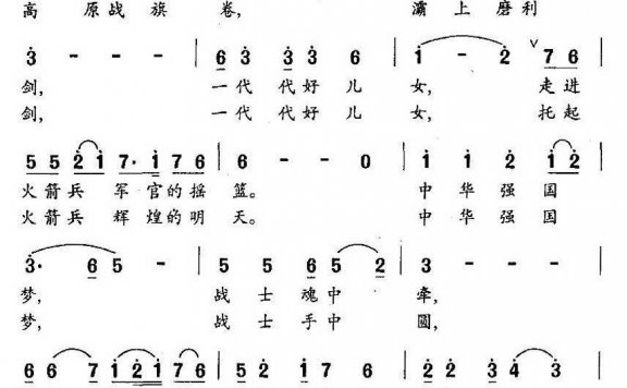 砺剑之歌（电视专题片《灞上砺剑》主题歌） - 乐谱