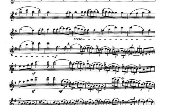 长笛九级考级曲谱(音乐会独奏曲 第四部分—4) - 乐谱