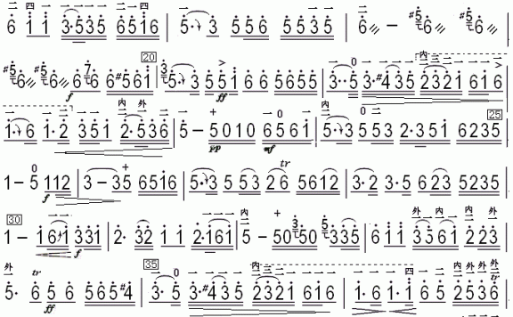 二泉映月（华彦钧演奏谱） - 乐谱