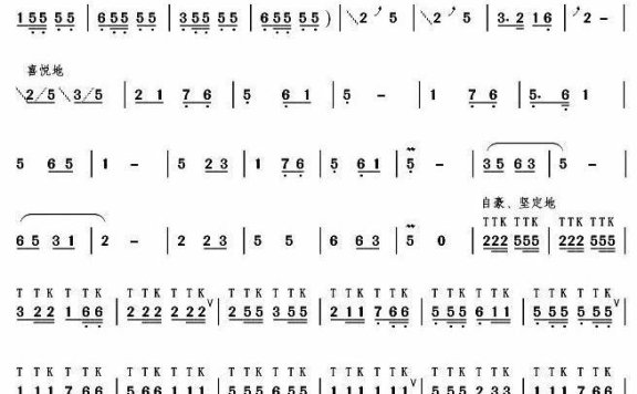 打靶归来（葫芦丝独奏 张金锁改编） - 乐谱