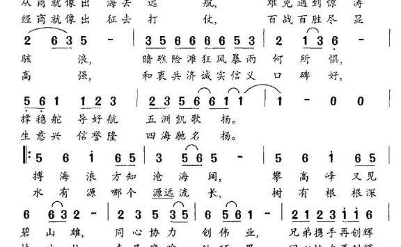 再创辉煌（陈氏兄弟词 王胜利曲） - 乐谱