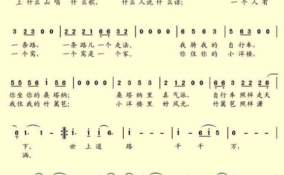 一个人一个活法（方芳曲 余音词） - 乐谱