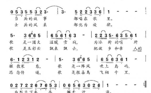 歌儿飞（胡小环曲 王持久词） - 乐谱