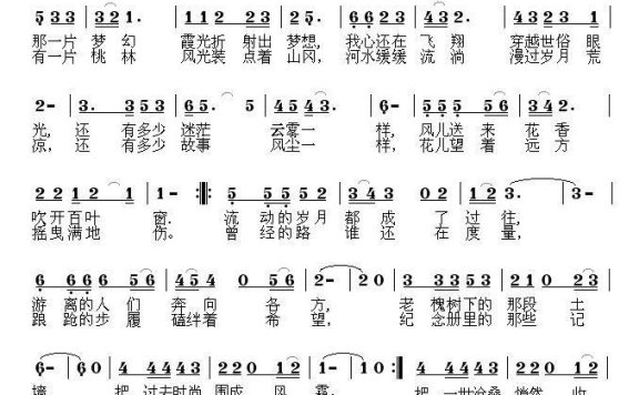 走过岁月（烟霞编剧《小编辑部的故事》片尾曲） - 乐谱