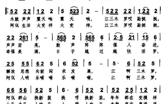 佤山新风貌（李扎俄曲 钟成学词） - 乐谱