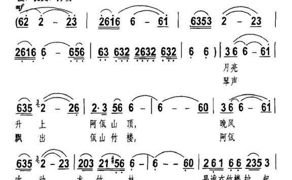 多情的独弦琴（杨伟曲 张东辉词） - 乐谱