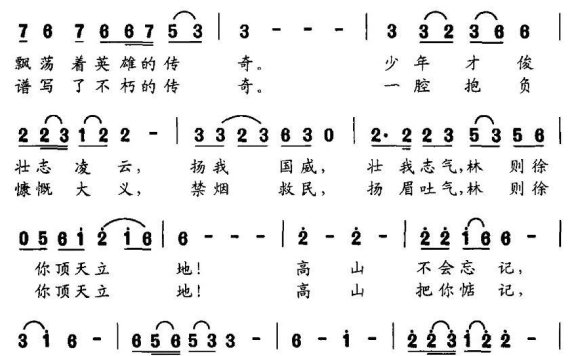 林则徐，人民不会忘记（赵千里曲 李潇倩、李安敏词） - 乐谱