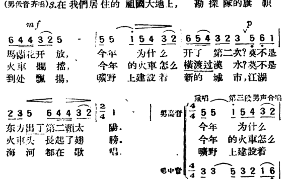 在我们居住的地方（杨洁明曲 李季词） - 乐谱