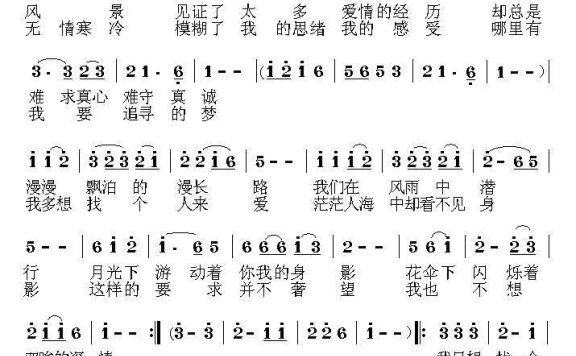 只想找个人爱一生（荣亚楠曲 付雪媛词） - 乐谱
