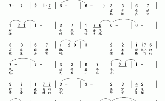 中国梦(崔增录词 王东音曲) - 乐谱