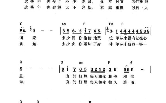 感谢你（郑俊海词曲） - 乐谱