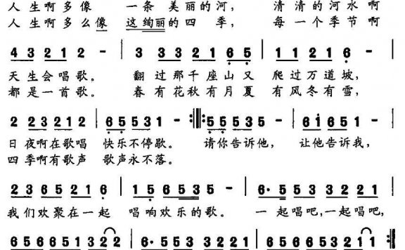 唱响欢乐的歌（刘洪北京音乐节会歌） - 乐谱
