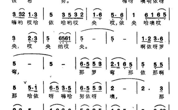 卑南青年舞曲（台湾卑南族民歌） - 乐谱