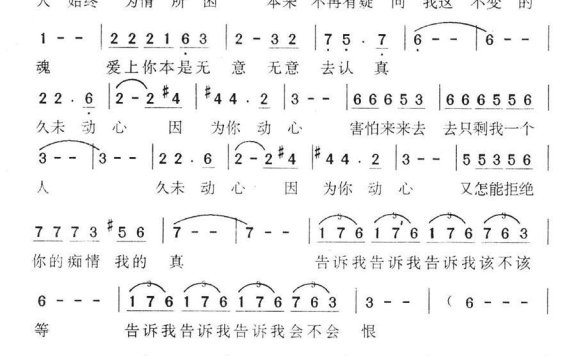 动心（王靖雯演唱） - 乐谱
