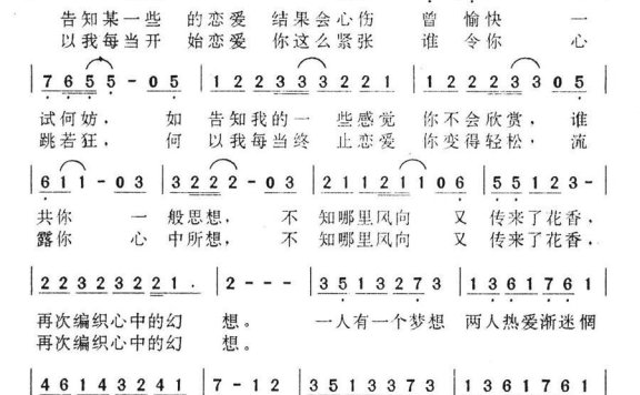 一人有一个梦想(黎瑞恩演唱) - 乐谱