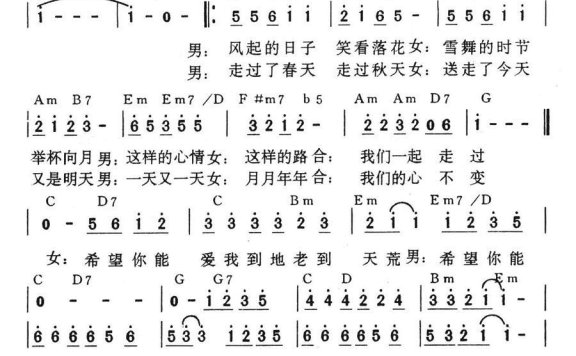 选择(林子祥、叶倩文演唱) - 乐谱