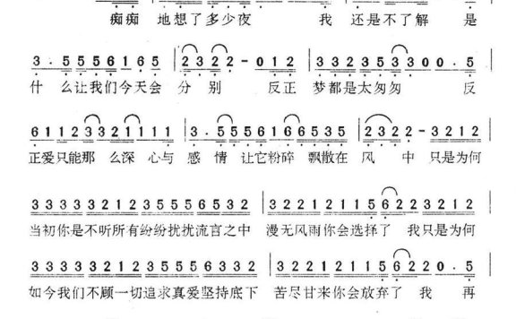 太傻（巫启贤曲 陈佳明词） - 乐谱