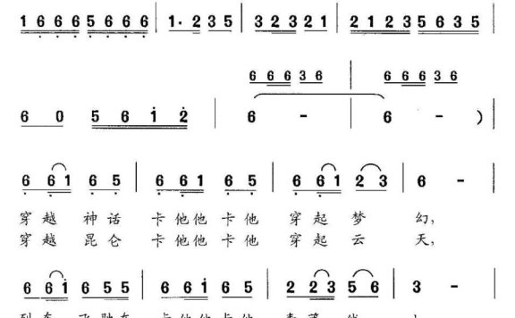 列车飞驰在青藏线（达娃平措曲 李官明词） - 乐谱