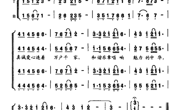 魅力中华(艺术曲 小海、单春燕词) - 乐谱