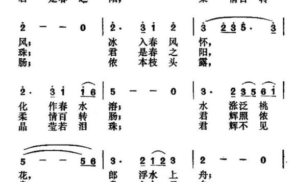 恋歌(郭沫若词 贺绿汀曲) - 乐谱