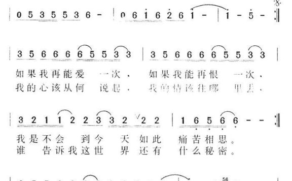 曾经心爱的你（蒋三省曲 张方露词） - 乐谱