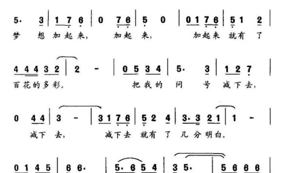 我的加减乘除（李嘉评曲 梁安生词） - 乐谱