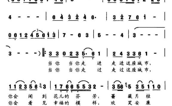 幸福像花儿一样盛开（夏威夷词 何山曲） - 乐谱