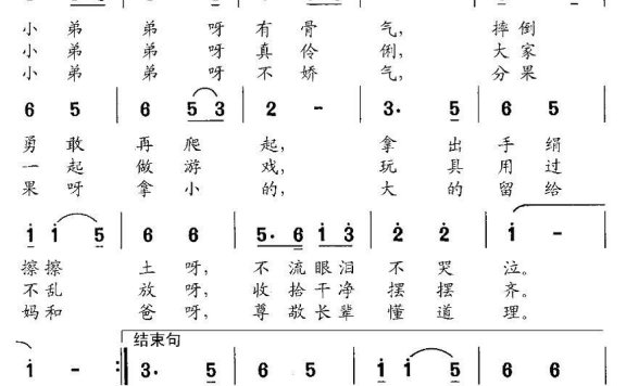 夸弟弟（严清和曲 马延奎词） - 乐谱