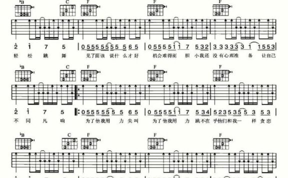 吉他手(陈绮贞演唱 吉他谱/六线谱) - 乐谱