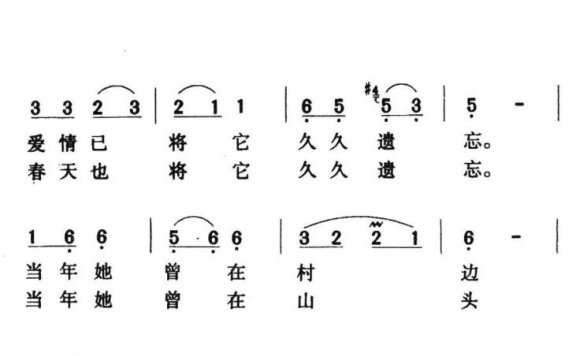 角落之歌（电影《被爱情遗忘的角落》插曲） - 乐谱