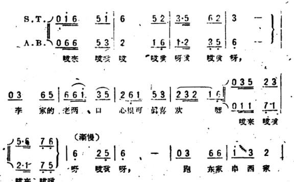 白发老人唱晚年（泥声表演歌曲） - 乐谱